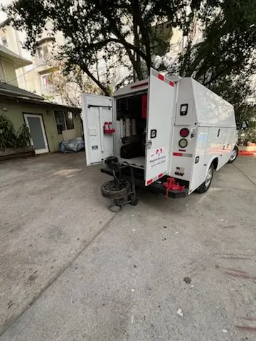 Magnet Plumbing service vehicle on-site for Slab Leak Repair in Sierra Madre